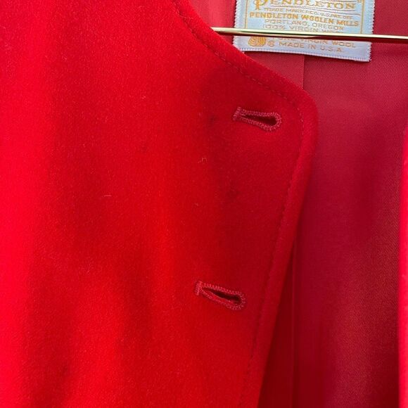 VTG Pendleton Blazer Cropped Jacket || Red - Picture 16 of 16